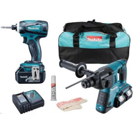 Bộ Combo máy khoan bê tông, máy vặn vít DLX2071PM1